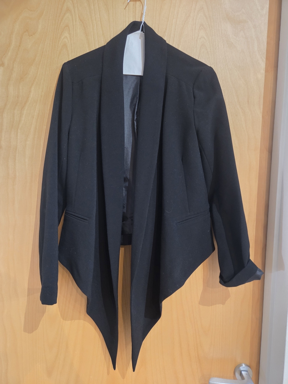 MINKPINK Black Draped Open-Front Blazer
